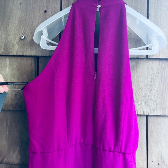 Julia Jordan Womens Knot-Neck Midi Tulip-Hem Halter Fuchsia Dress Size 8 - Picture 15 of 17